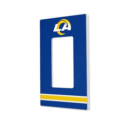 Los Angeles Rams Stripe Single Rocker Light Switch Plate