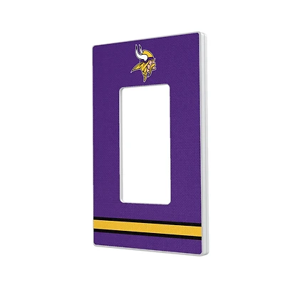 Minnesota Vikings Stripe Single Rocker Light Switch Plate