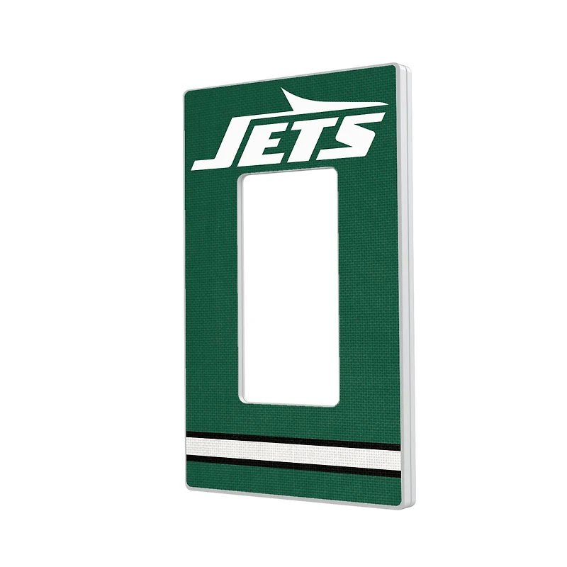 New York Jets Stripe Single Rocker Light Switch Plate