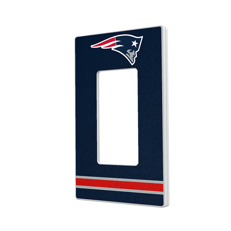 New England Patriots Stripe Single Rocker Light Switch Plate