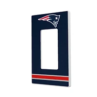 New England Patriots Stripe Single Rocker Light Switch Plate