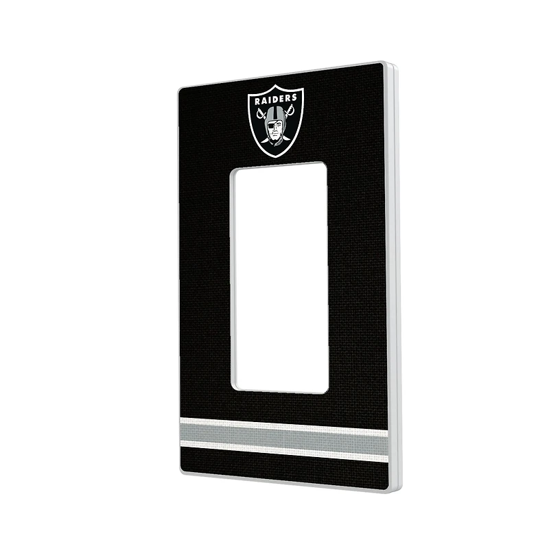 Las Vegas Raiders Stripe Single Rocker Light Switch Plate