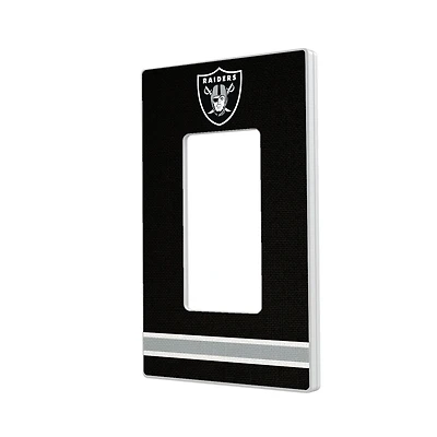 Las Vegas Raiders Stripe Single Rocker Light Switch Plate