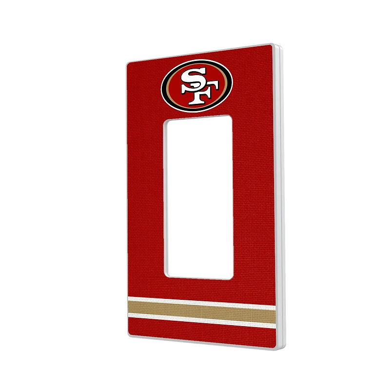 San Francisco 49ers Stripe Single Rocker Light Switch Plate