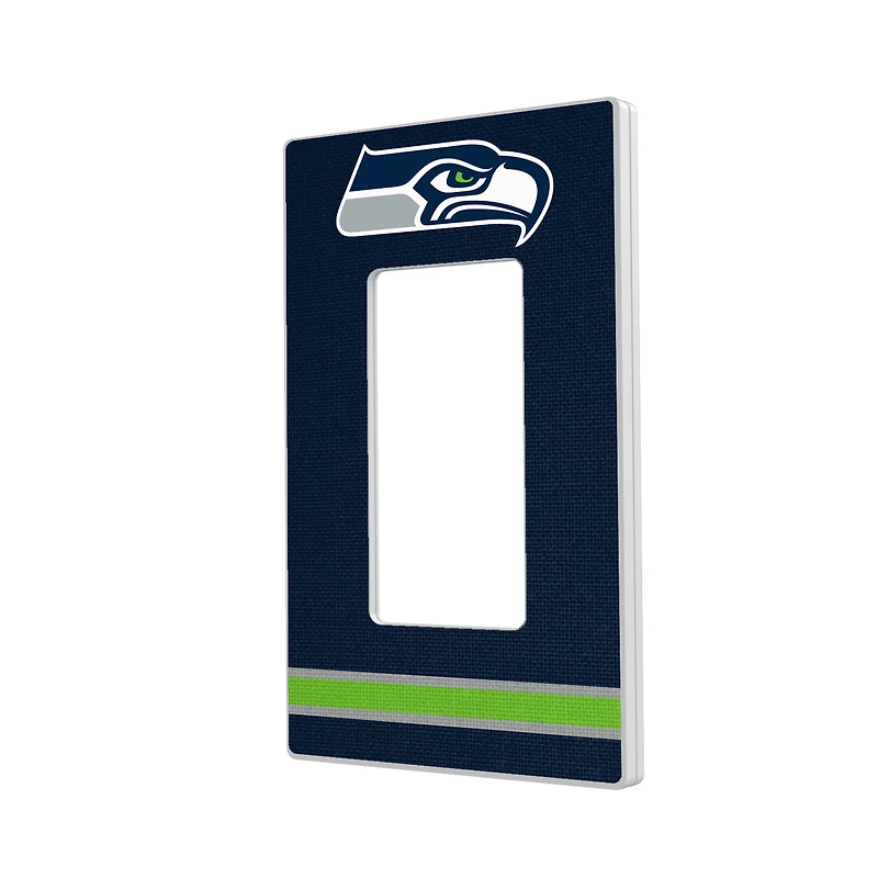 Seattle Seahawks Stripe Single Rocker Light Switch Plate