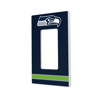 Seattle Seahawks Stripe Single Rocker Light Switch Plate