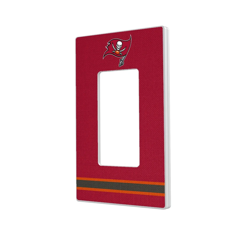 Tampa Bay Buccaneers Stripe Single Rocker Light Switch Plate