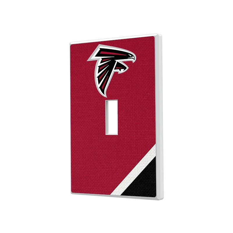 Atlanta Falcons Diagonal Stripe Single Toggle Light Switch Plate