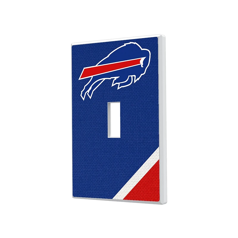 Buffalo Bills Diagonal Stripe Single Toggle Light Switch Plate