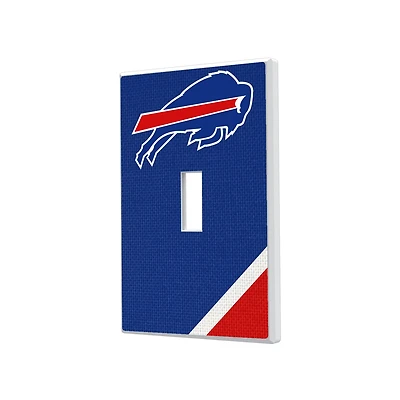 Buffalo Bills Diagonal Stripe Single Toggle Light Switch Plate