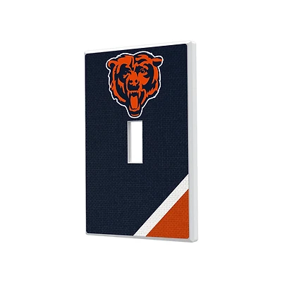Chicago Bears Diagonal Stripe Single Toggle Light Switch Plate
