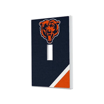 Chicago Bears Diagonal Stripe Single Toggle Light Switch Plate