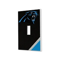 Carolina Panthers Diagonal Stripe Single Toggle Light Switch Plate