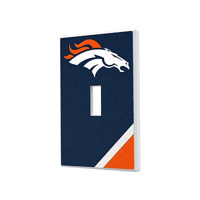 Denver Broncos Diagonal Stripe Single Toggle Light Switch Plate