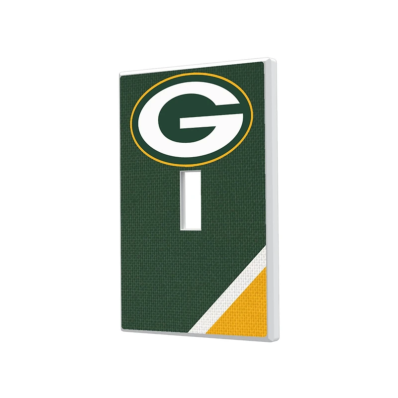 Green Bay Packers Diagonal Stripe Single Toggle Light Switch Plate