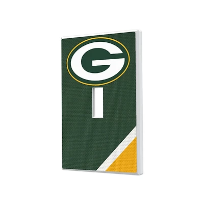 Green Bay Packers Diagonal Stripe Single Toggle Light Switch Plate