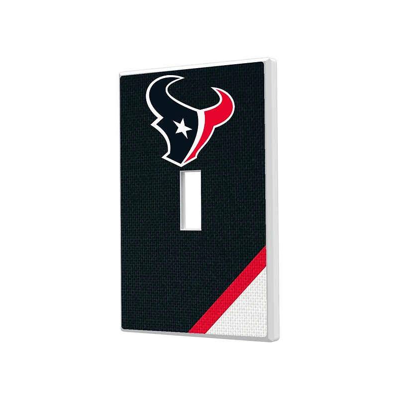 Houston Texans Diagonal Stripe Single Toggle Light Switch Plate