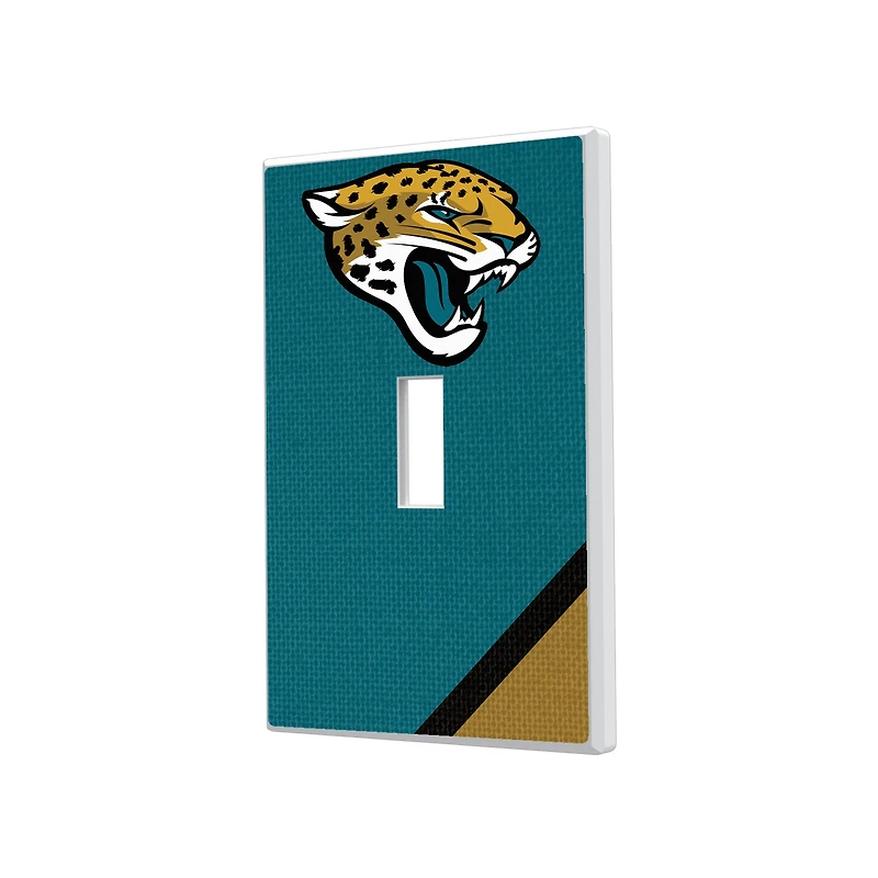 Jacksonville Jaguars Diagonal Stripe Single Toggle Light Switch Plate