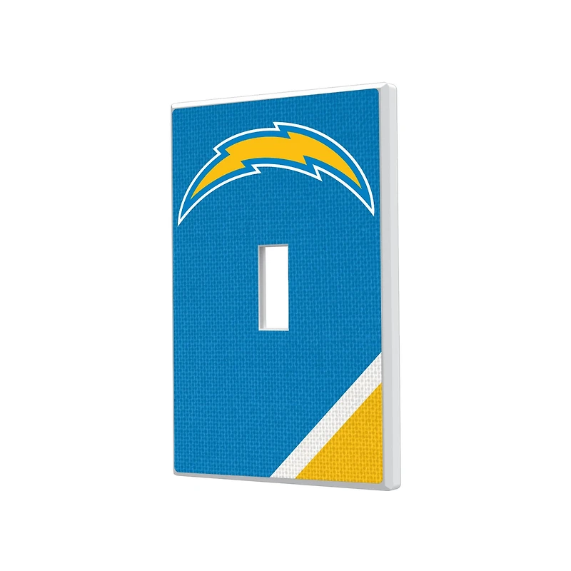 Los Angeles Chargers Diagonal Stripe Single Toggle Light Switch Plate