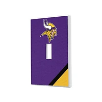 Minnesota Vikings Diagonal Stripe Single Toggle Light Switch Plate
