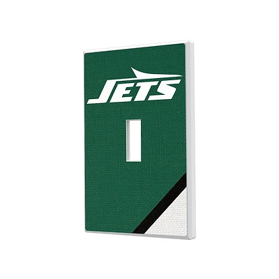 New York Jets Diagonal Stripe Single Toggle Light Switch Plate