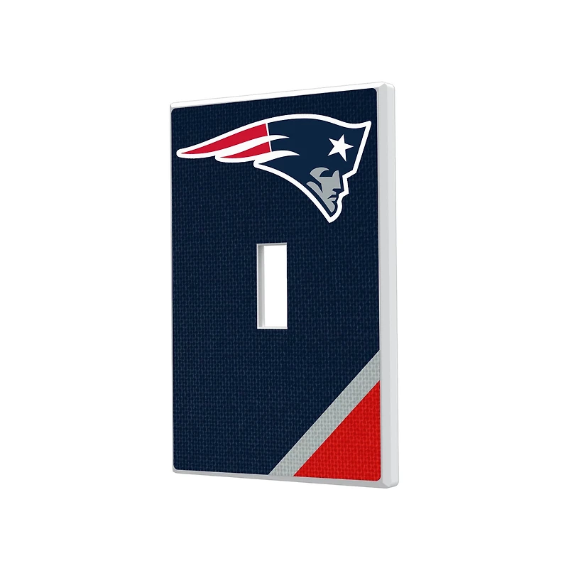 New England Patriots Diagonal Stripe Single Toggle Light Switch Plate