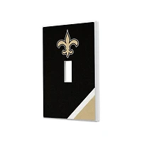 New Orleans Saints Diagonal Stripe Single Toggle Light Switch Plate