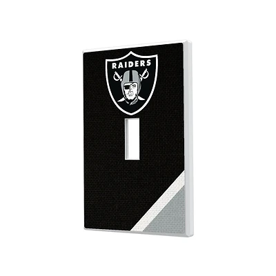 Las Vegas Raiders Diagonal Stripe Single Toggle Light Switch Plate