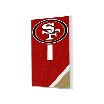 San Francisco 49ers Diagonal Stripe Single Toggle Light Switch Plate