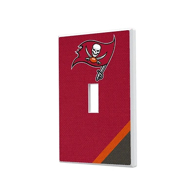 Tampa Bay Buccaneers Diagonal Stripe Single Toggle Light Switch Plate