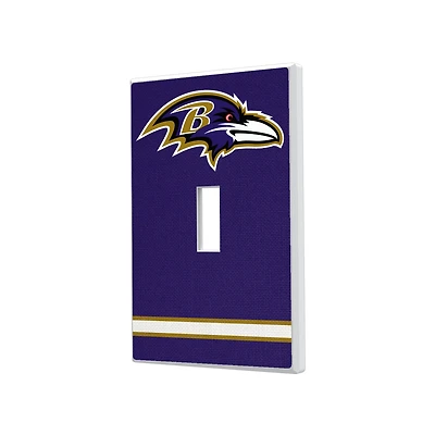 Baltimore Ravens Stripe Single Toggle Light Switch Plate