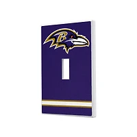 Baltimore Ravens Stripe Single Toggle Light Switch Plate