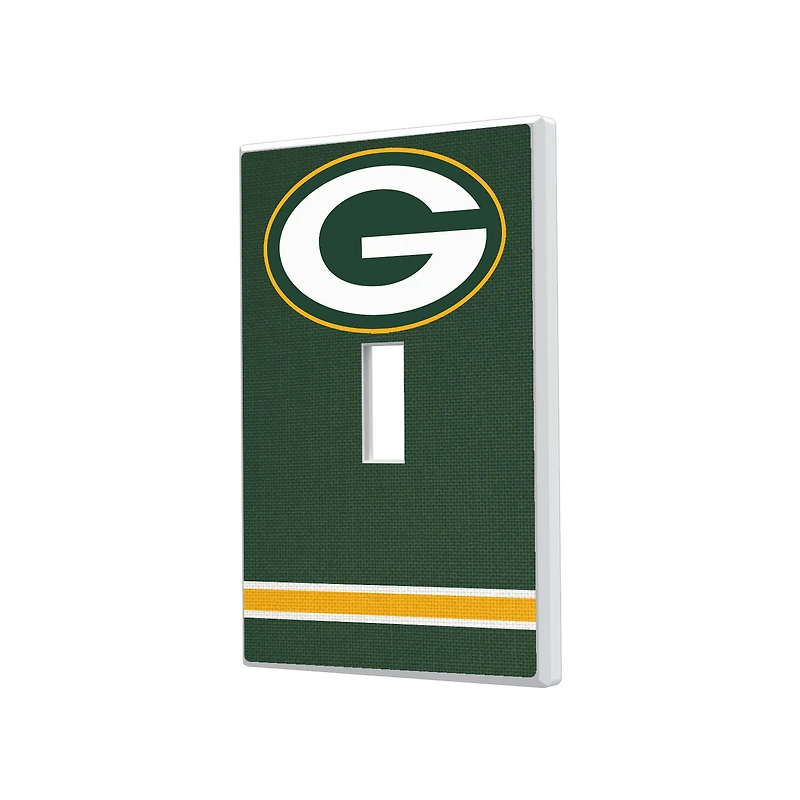 Green Bay Packers Stripe Single Toggle Light Switch Plate