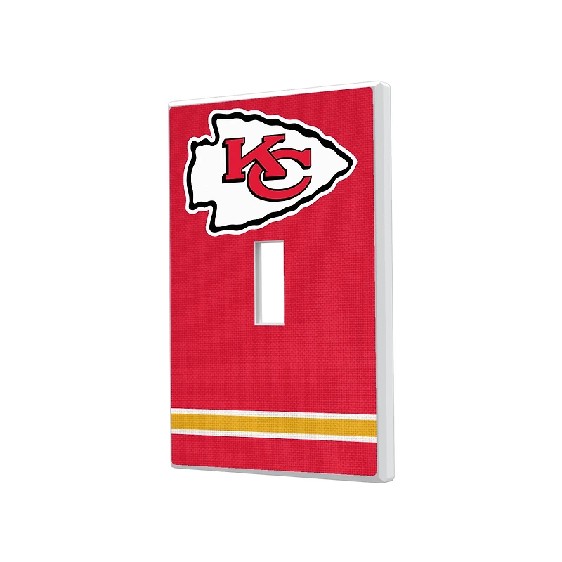 Kansas City Chiefs Stripe Single Toggle Light Switch Plate