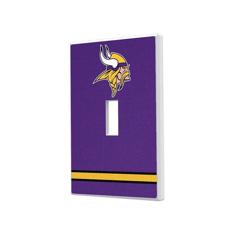 Minnesota Vikings Stripe Single Toggle Light Switch Plate
