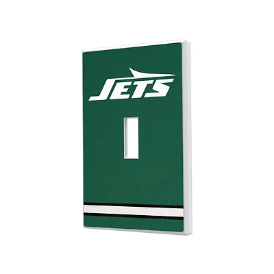 New York Jets Stripe Single Toggle Light Switch Plate