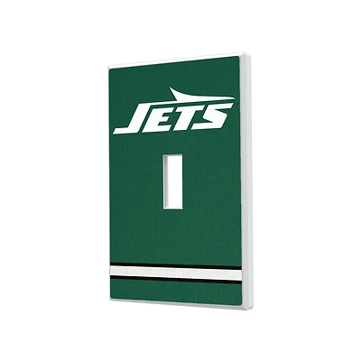 New York Jets Stripe Single Toggle Light Switch Plate