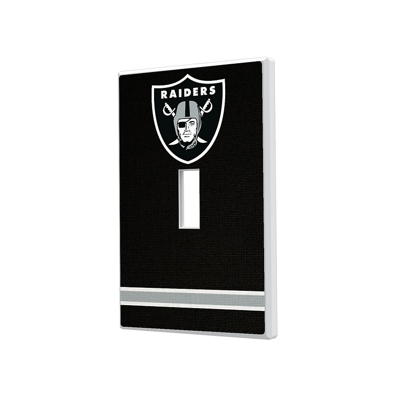 Las Vegas Raiders Stripe Single Toggle Light Switch Plate
