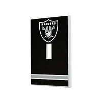 Las Vegas Raiders Stripe Single Toggle Light Switch Plate