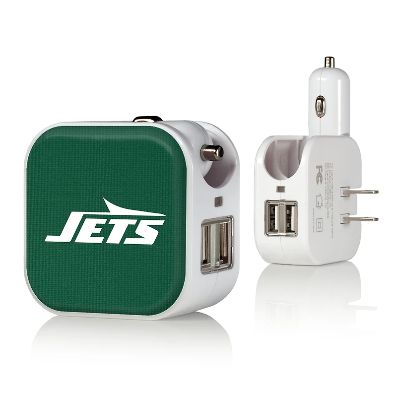 New York Jets Solid Design USB Charger