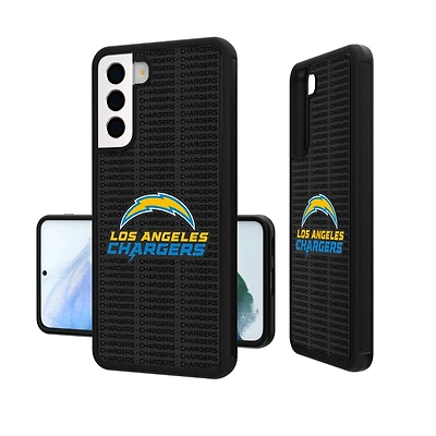 Los Angeles Chargers Galaxy Text Backdrop Design Bump Case
