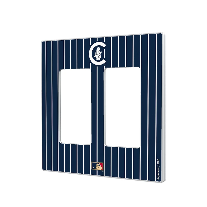 Chicago Cubs Cooperstown Pinstripe Double Rocker Light Switch Plate