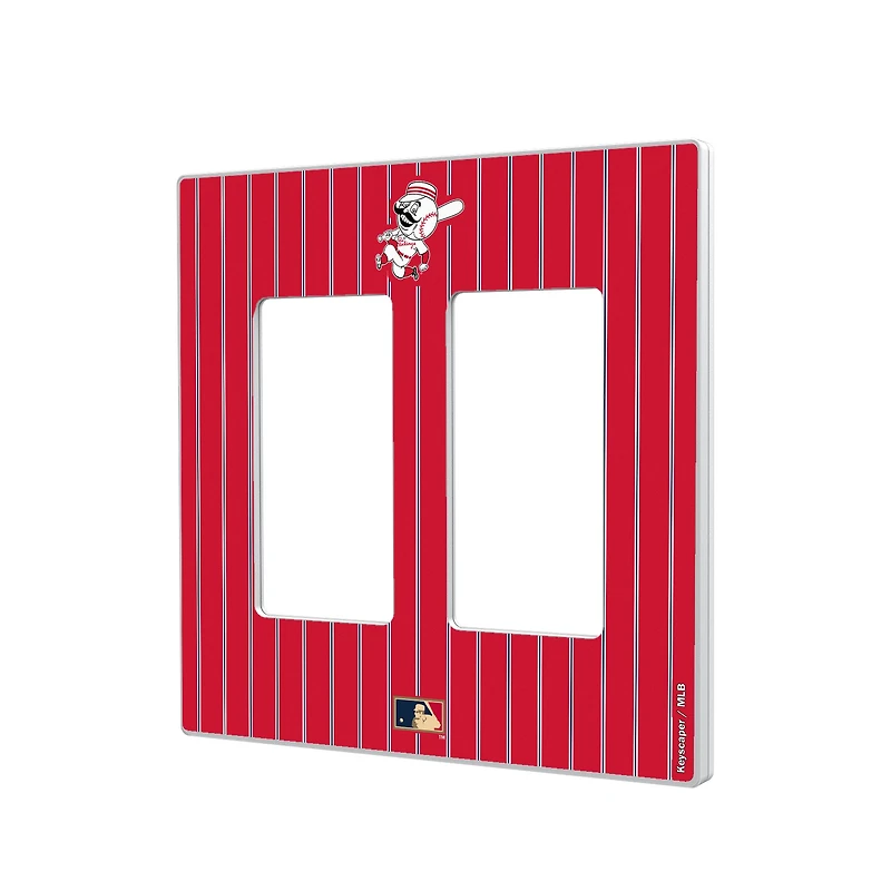 Cincinnati Reds - Cooperstown Pinstripe Double Rocker Light Switch Plate