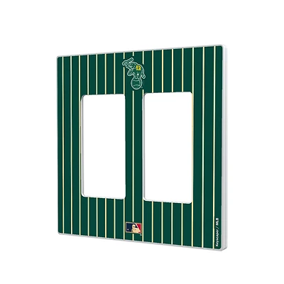 Athletics 1988 Cooperstown Pinstripe Double Rocker Light Switch Plate