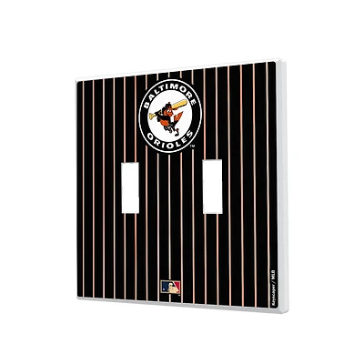 Baltimore Orioles - Cooperstown Pinstripe Double Toggle Light Switch Plate