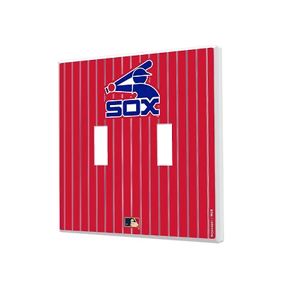 Chicago White Sox Cooperstown Pinstripe Double Toggle Light Switch Plate