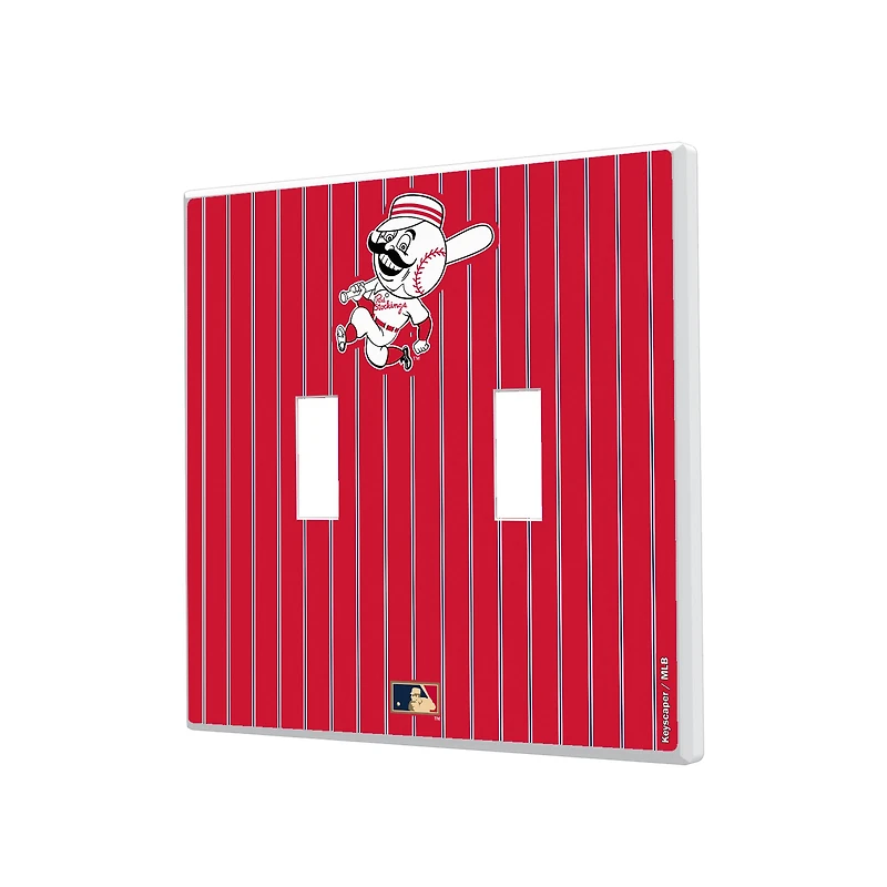 Cincinnati Reds - Cooperstown Pinstripe Double Toggle Light Switch Plate