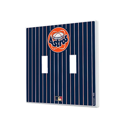 Houston Astros 1977-1998 Cooperstown Pinstripe Double Toggle Light Switch Plate