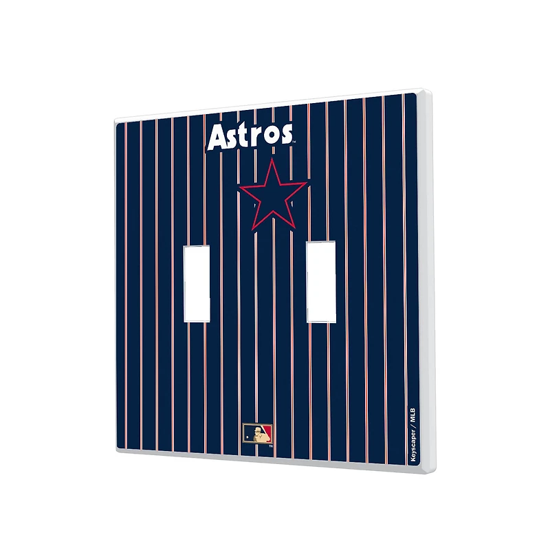 Houston Astros - Cooperstown Pinstripe Double Toggle Light Switch Plate