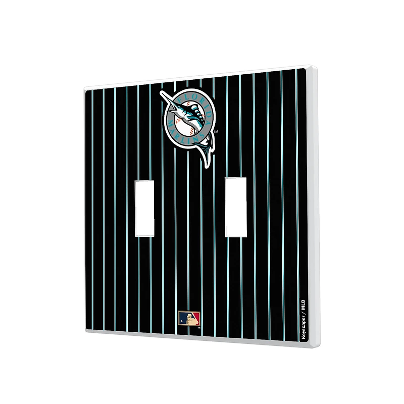 Miami Marlins 1993-2011 Cooperstown Pinstripe Double Toggle Light Switch Plate